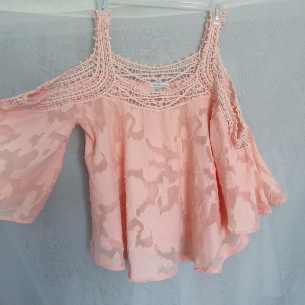 Charlotte Russe peach blouse